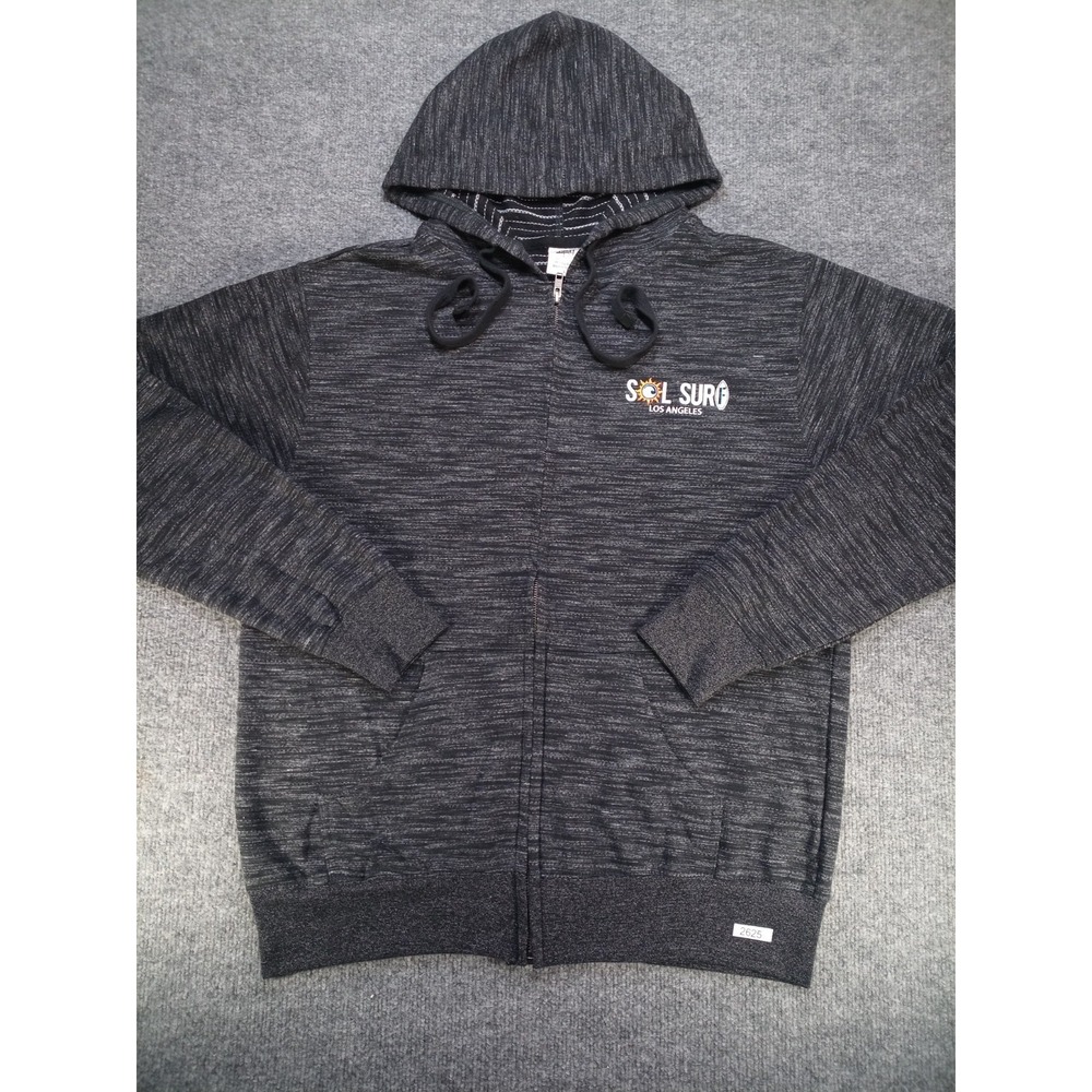 SoCal Surf Los Angeles Soccer Hoodie Mens Large Tri-Mountain Full Zip Black